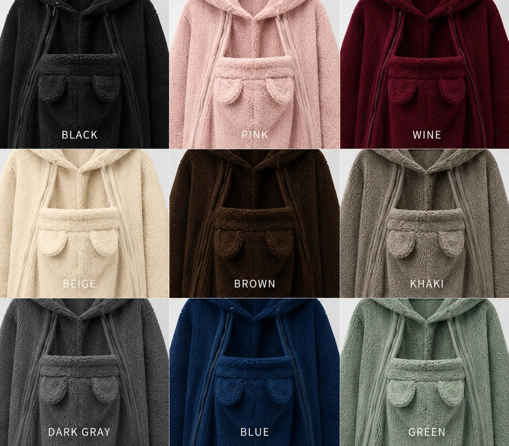 2-in-1 Fleece Hoodie with Baby Carrier